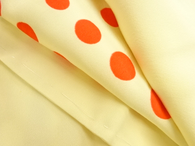  リサイクル　水玉模様単衣長襦袢